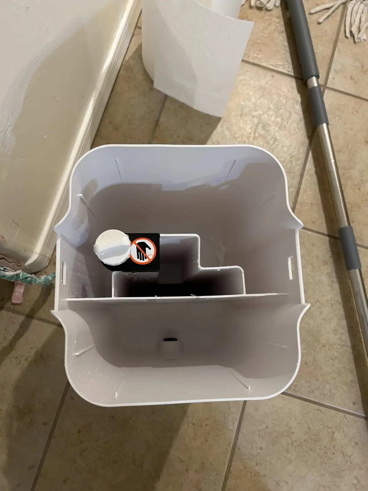 3-Chamber Flat Mop and Bucket Set, Separates Dirty and Clean Water, Hands-Free Floor Cleaning System, Comes with 3 Reusable Microfiber Mop Pads, Original X3 Mop for Home Indoor Cleaning
