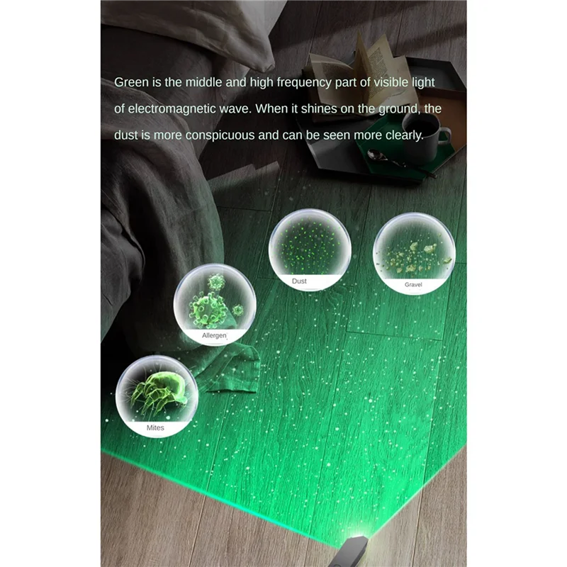 BAAN-3X 掃除機ダストディスプレイ LED ランプ、顕微鏡的に見えるほこりを明らかにし、目に見えないペットの毛、猫、犬の毛皮を照らします