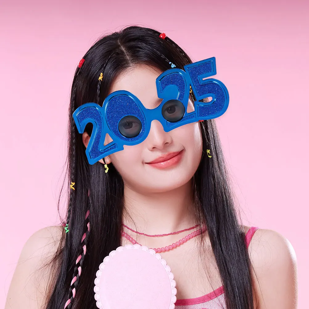 

4Pcs 2025 New Year Party Glasses Funny Eyewear Photo Props Plastic Party Supplies 2025 Eyeglasses Funny Dancing Glasses