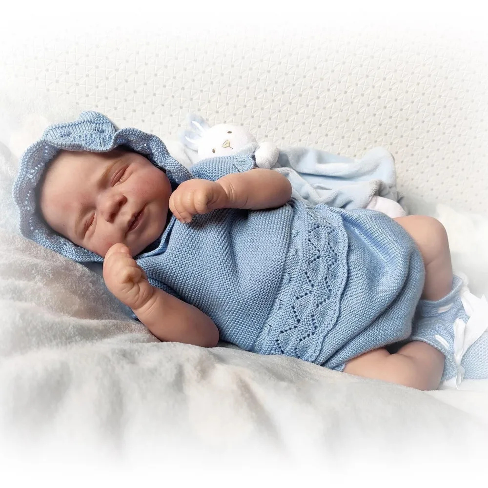 

18inch Reborn Baby Doll Pascale Newborn Sleeping Baby Lifelike Real Baby Realistic Handmade 3D Skin with Visible Veins Art Dolls