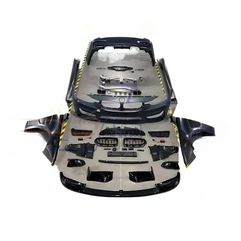 New M3-Like Bodykit for 3 Series F30 F35 Includes Front & Rear Bumper Grille Side Skirt Tip Exhaust Upgrade Body Kit
