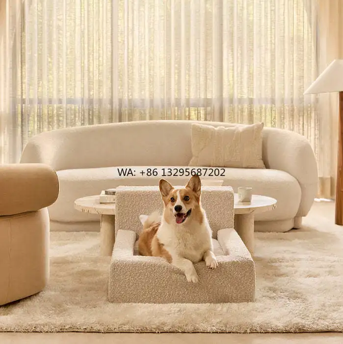 

Дизайнерская роскошная кровать для собак на заказ, удобный подголовник, пена с эффектом памяти высокой плотности, водонепроницаемая большая ортопедическая кровать для собак