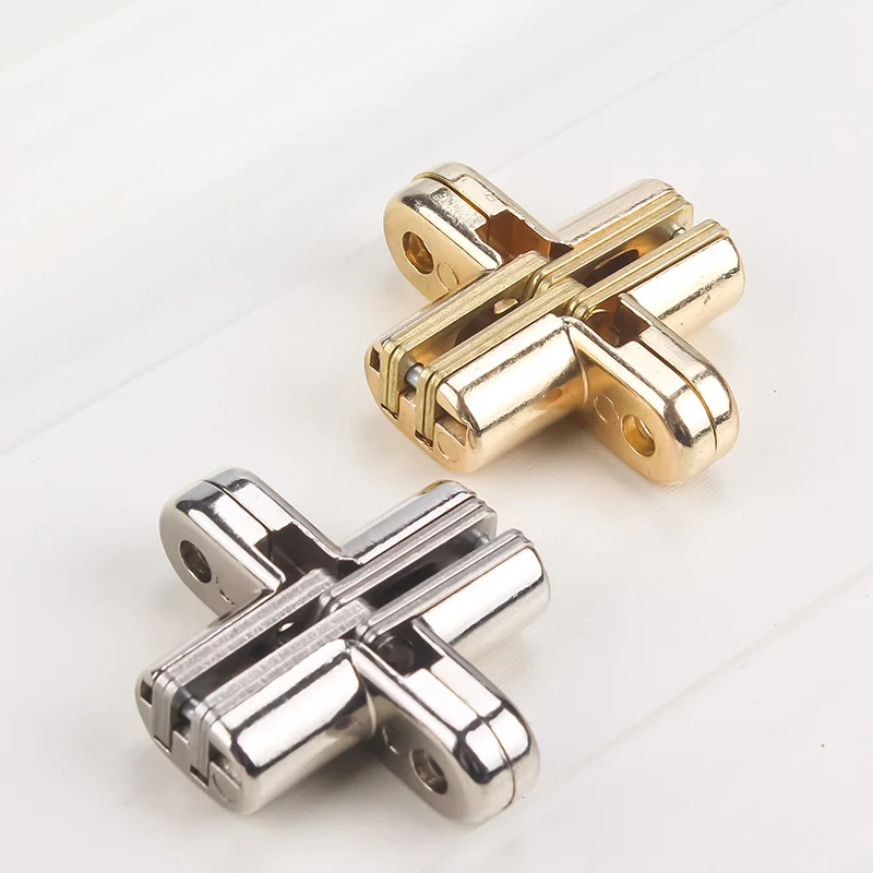 5PCS Zinc Alloy Small Hidden Cross Hinge Invisible Folding Table And Chair Flip Hinge Furniture Hardware Accessories