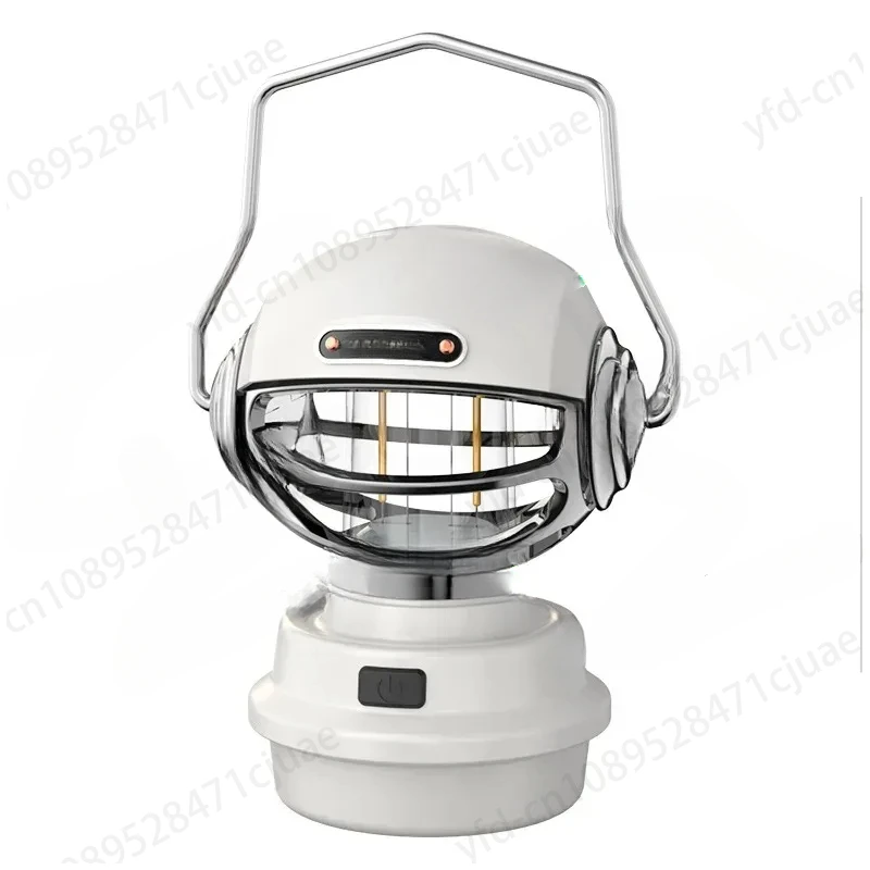 2024Cross-Border New Led Charging Camp Tent Camping Atmosphere Retro Camping Lantern Inspector Toprated Adjustable Lights