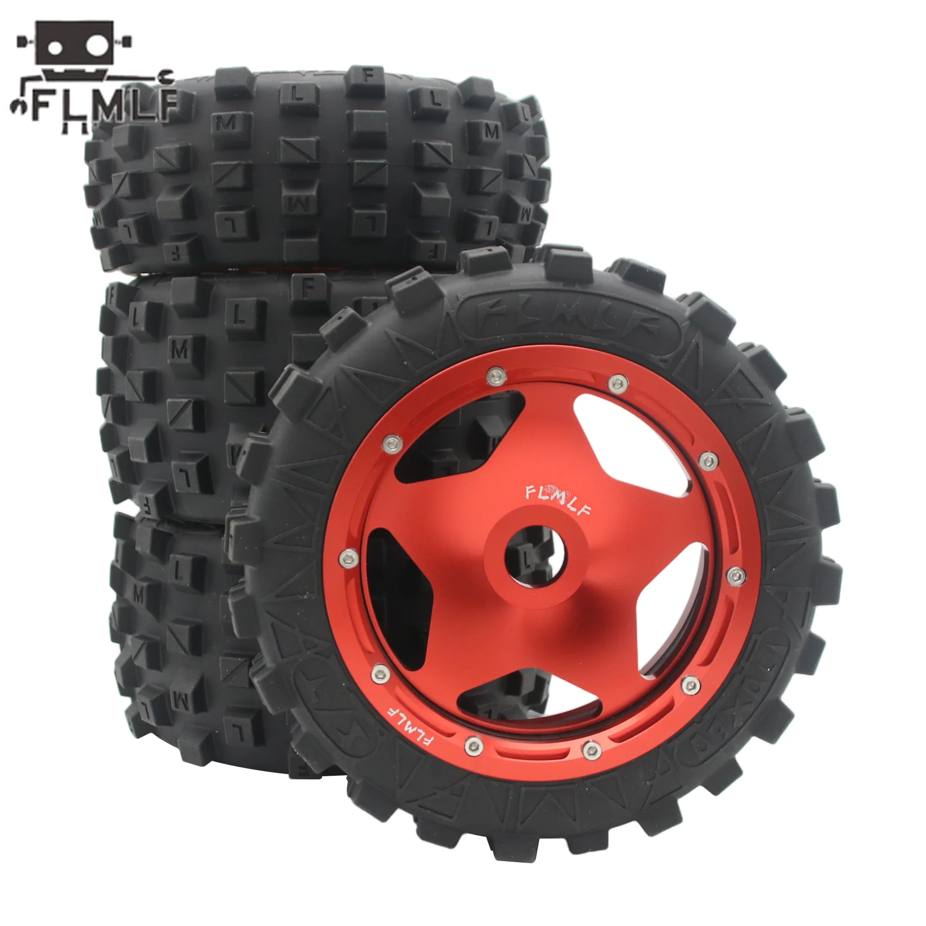 Front or Rear Wasteland or All Terrain Metal Tire 2pc or Wheel Hub for 1/5 Hpi Rovan Kingmotor Baja 5b Ss Buggy Rc Car Parts