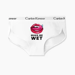 Sexy Red Lips Print Underwear New Fashion Women's Intimates Girl's Funny Panties for Women Cotton Sports Underpant Cute Briefs