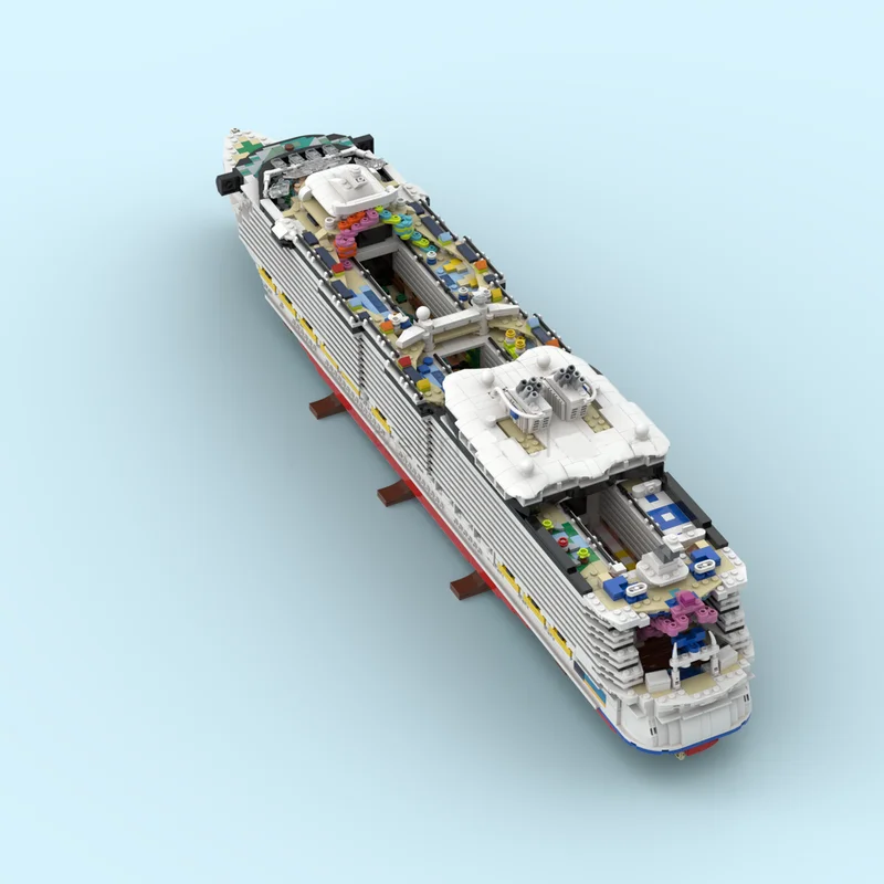 6646 قطعة Moc واحة البحار الفاخرة سفينة سياحية نموذج لتقوم بها بنفسك التعليمية اللبنات المحيط الإبحار لعبة