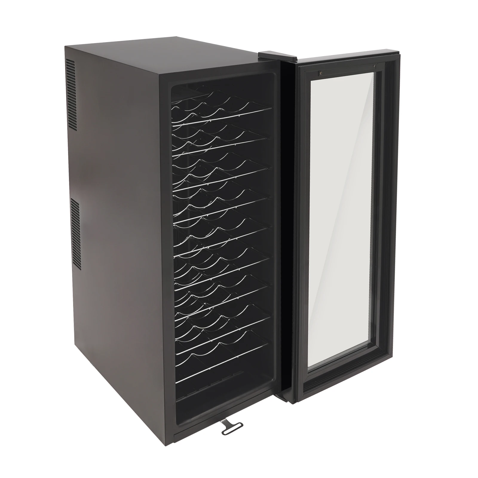 Nevera para Vinos de 90L, Independiente, con Temperatura Ajustable, Pantalla LED, Enfriador de Vino para Bar o Bodega, Capacidad para 30 Botellas