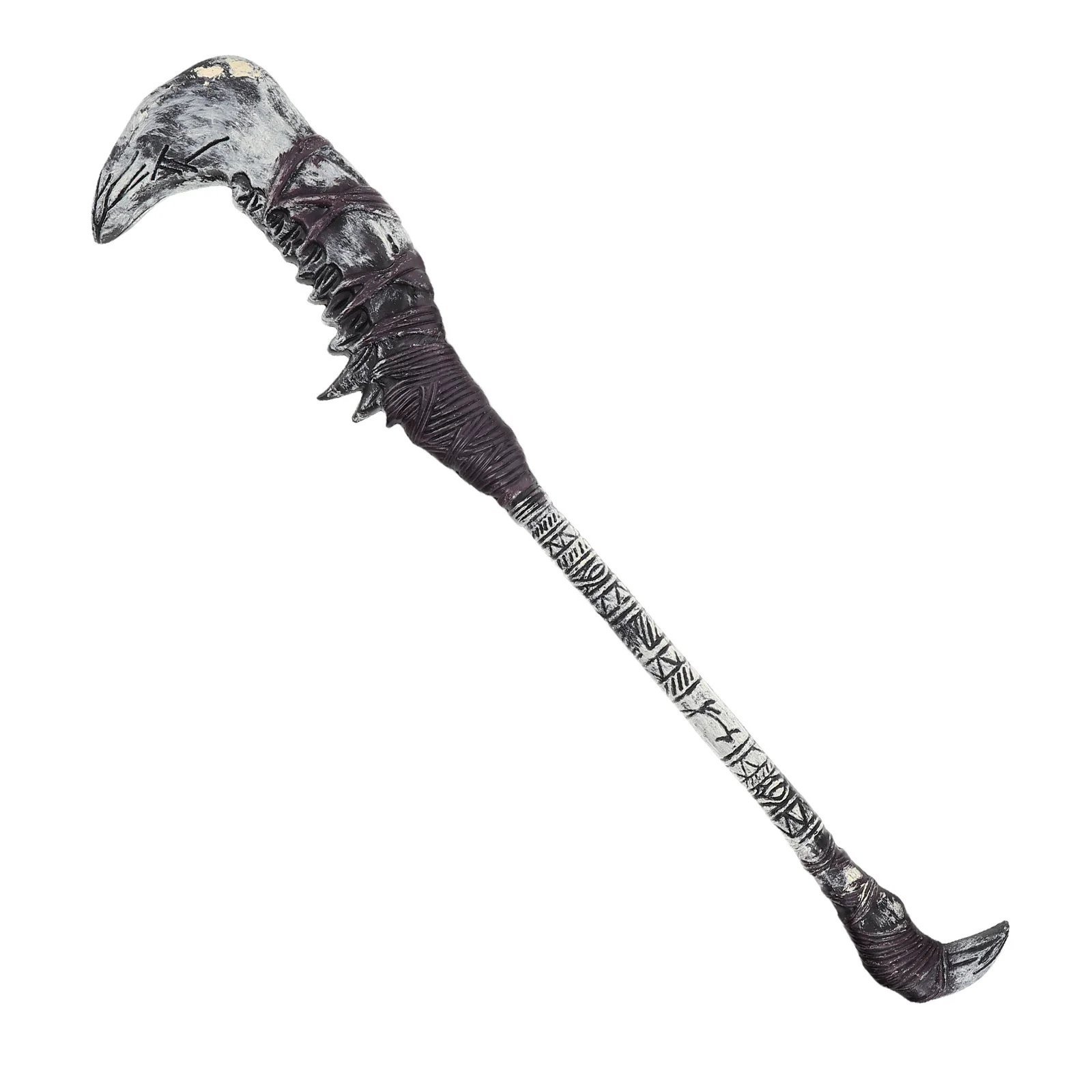 دعامة المنجل البلاستيكية الواقعية للحفلات التنكرية للهالوين غريم ريبر ملحق مخيف تحت عنوان الأحداث للبالغين