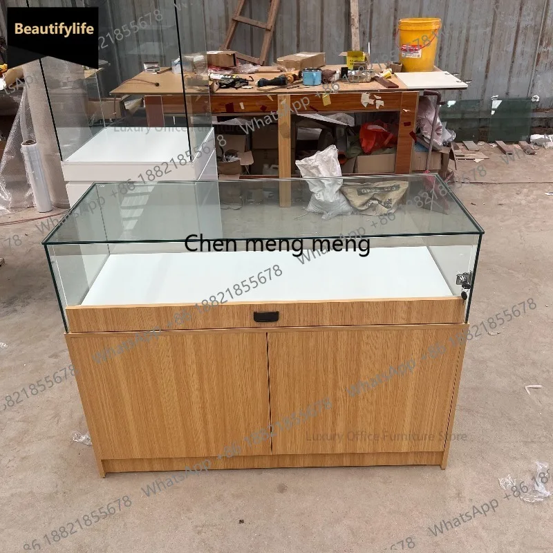 D80 Factory Direct Sales Jewelry Glass Display Cabinet Designer Memorial Hall Exhibition Podium Commercial Furniture