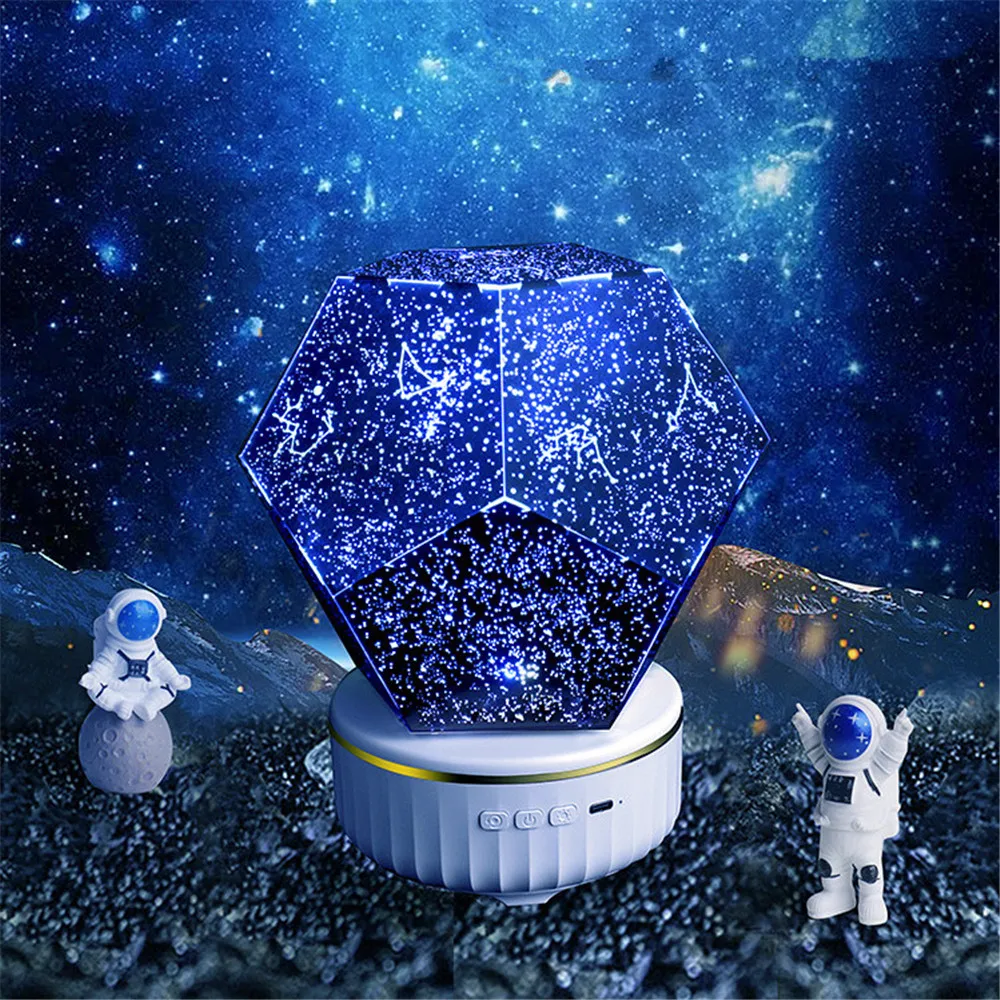 

New USB Starry Sky Projector Star Lights Room Ceiling Galaxy Children's Night Light Valentine Christmas Gift Table Lamp for Room