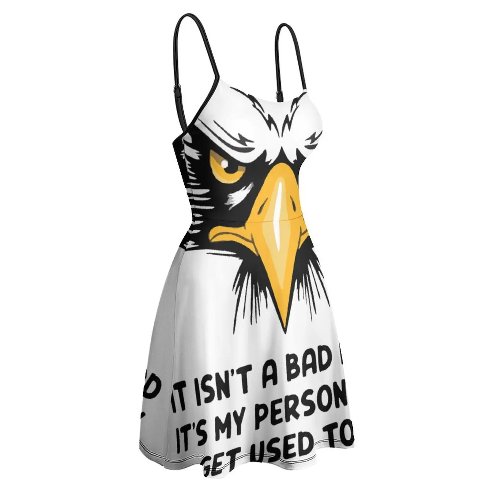 Sexy Bad Mood Eagle Attitude Essential Women's Sling Dress Funny Novelty Cocktails  Woman's Dress The Dress Graphic Vintage