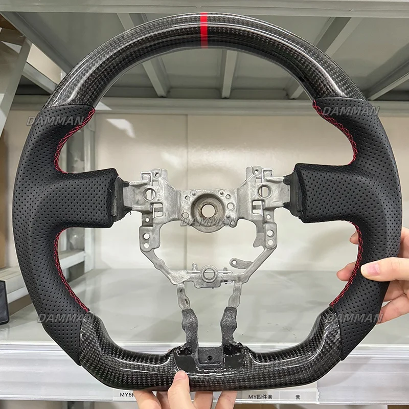 

Real Carbon Fiber Designed For Toyota 86/Subaru BRZ 2012 2013 2014 2015 2016 Car Steering Wheel Perforated Leather Racing Wheel