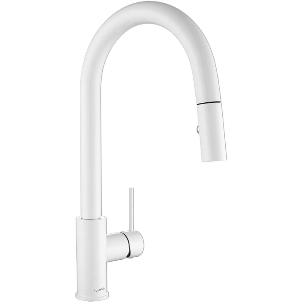 

Faucet Kitchen Tap White Kitchen Sink Faucet With Pull Down Sprayer Single Handle Kichen Acceesories Water Wall Mixer Kit Home
