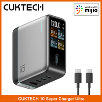 New CUKTECH 10 Super Charger Ultra AD1204U 120W 100 MAX Portable GaN Charger For Xiaomi Samsung iPhone MacBook Mi Home APP Mijia