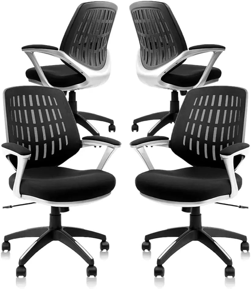 

CLATINA Office Computer Desk Chair, Ergonomic Mid-Back Mesh Rolling Work Swivel Task Chairs with Wheels, Comfortable Lumbar Supp