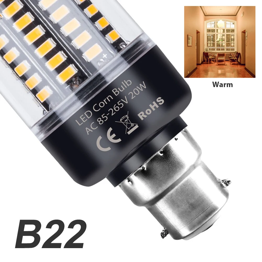 Maïslamp 220V Daglicht 189Leds E27/E26 Downlight Inbouwlamp E14 Kaarslamp 20W Kroonluchter Rechte Bollen Buisvormige 110V