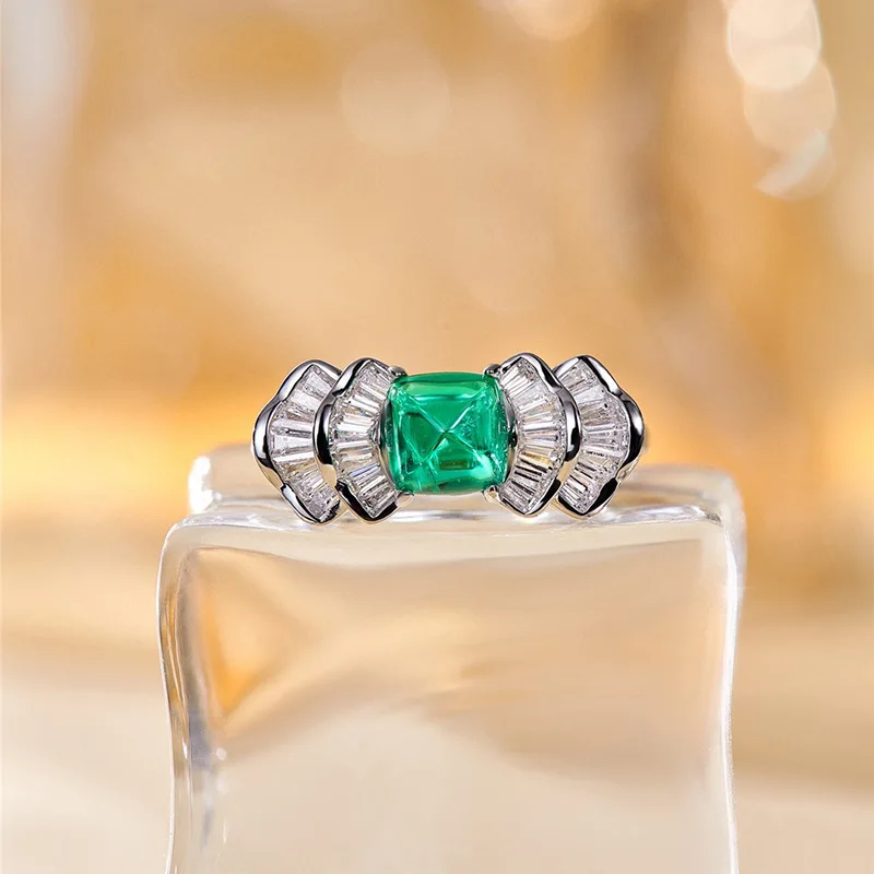 Natürlicher Rubin Saphir Smaragd quadratischer flacher Boden 10 × 10mm für Schmuck herstellung vvs lose Edelsteine – Detail 3