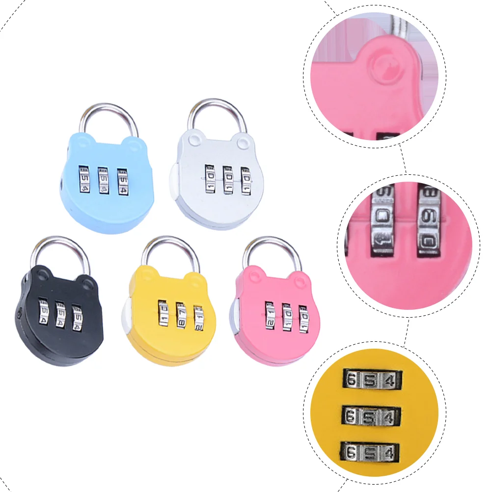 5 ชิ้นสะดวกรหัสล็อคกุญแจดิจิตอลครัวเรือนเหล็กทุกวัน Locker Travel