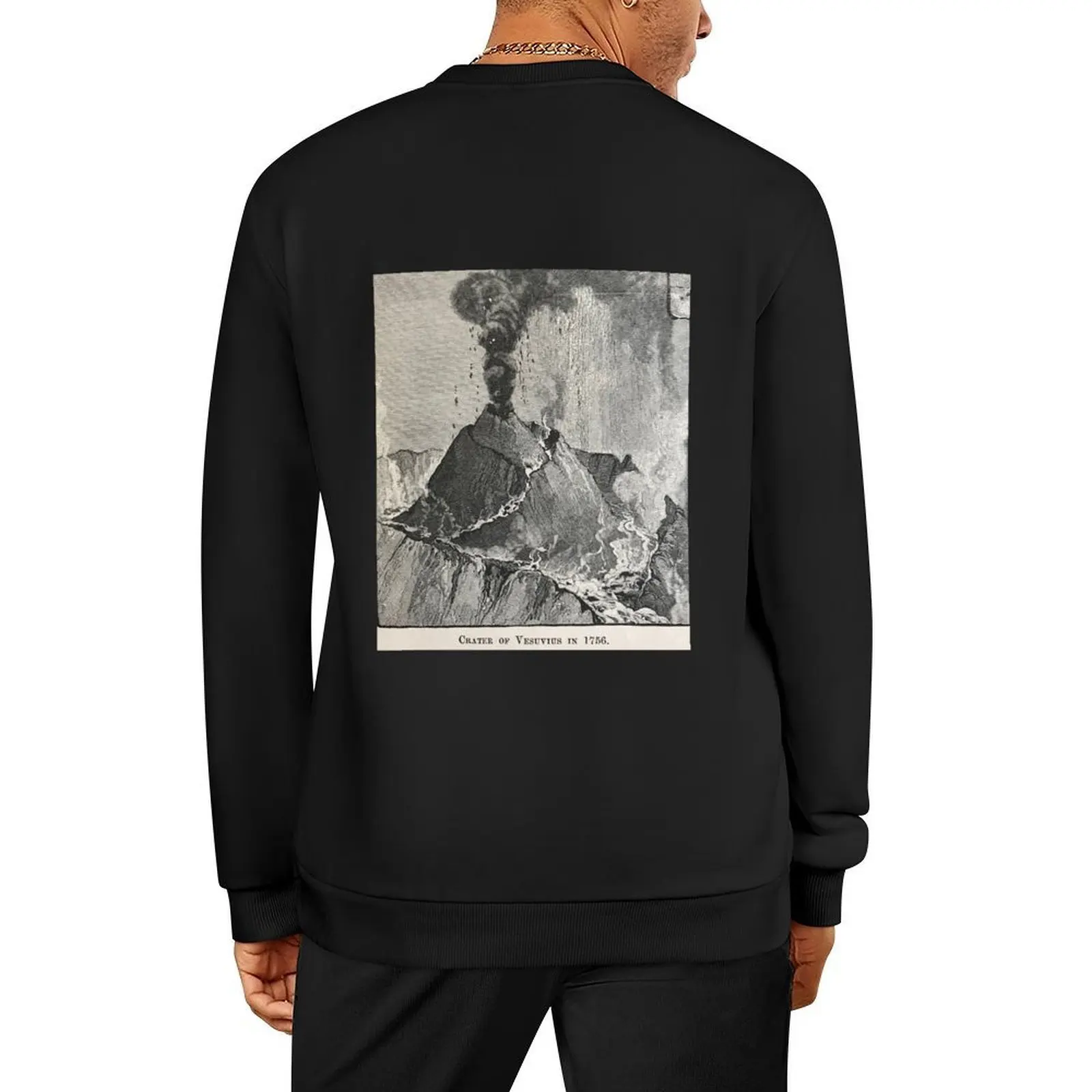 

Mt. Vesuvius,vintage illustration, 1756 Pullover anime clothes anime clothing men's clothing korean clothes graphic sweatshirts