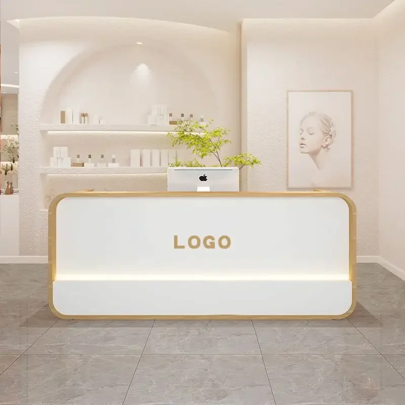 مكاتب المنبر مكاتب الاستقبال مطعم مكافحة الاستقبال صالون الفولاذ المقاوم للصدأ Ufficio Tavolo Lusso الأثاث التجاري