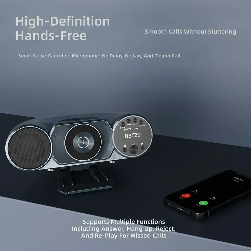 New Wireless Charging Bluetooth Speaker Bedside Creative Ornament with Ambient Light