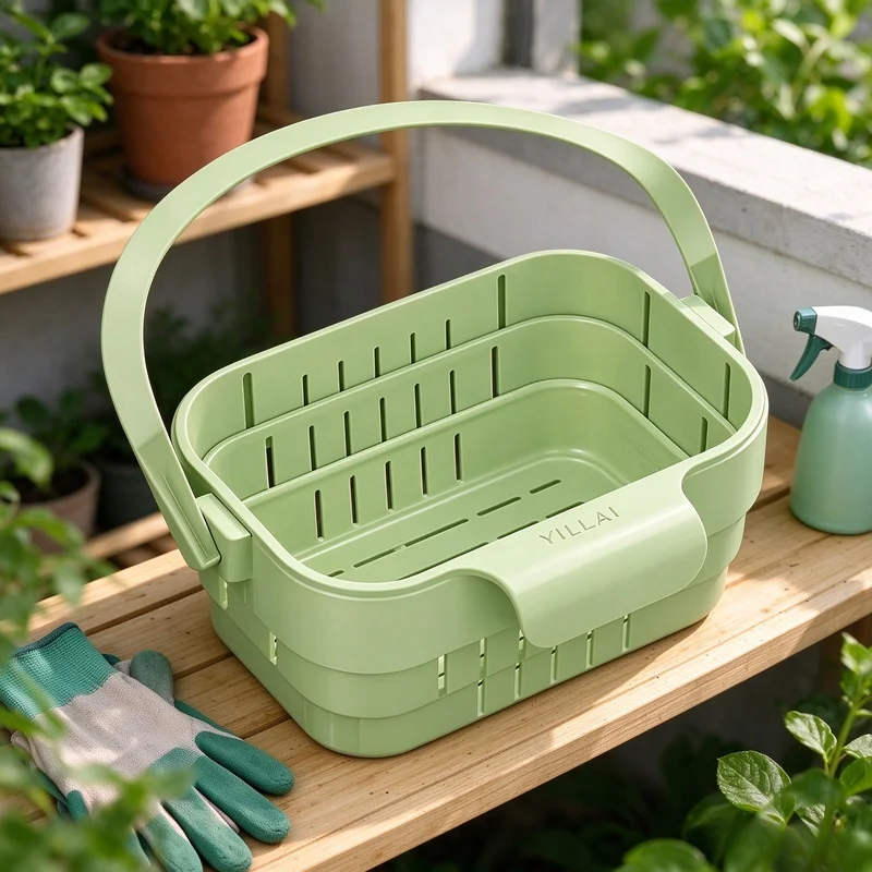 Retractable Rotatable Kitchen Colander, Quick Draining Wash Bowl for Fruit Vegetable Tableware Sink