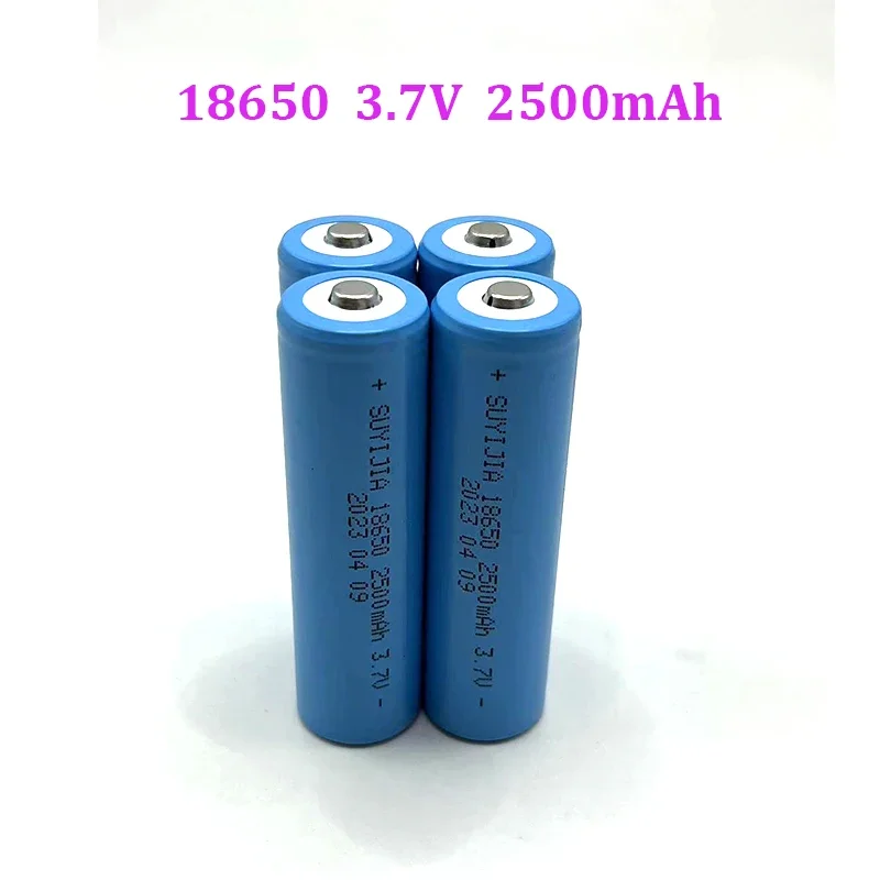 New 18650 Battery Rechargeable Battery 3.7V 18650 2500mAh Capacity Lithium Ion Rechargeable Battery Flashlight Shaker Battery