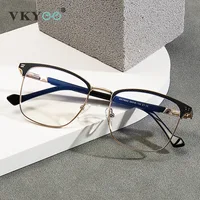 VICKY, nuevas gafas de lectura con luz azul de negocios para hombre con diseño cuadrado geométrico Retro Simple, prescripción personalizable 79002