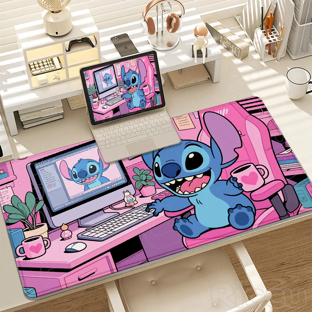 

Esports Kawaii S-Stitch Anime Mouse Pad Large PC Cartoon Gaming Accessories Office Laptop Non Slip Gamer Cabinet Desk Mat Carpet