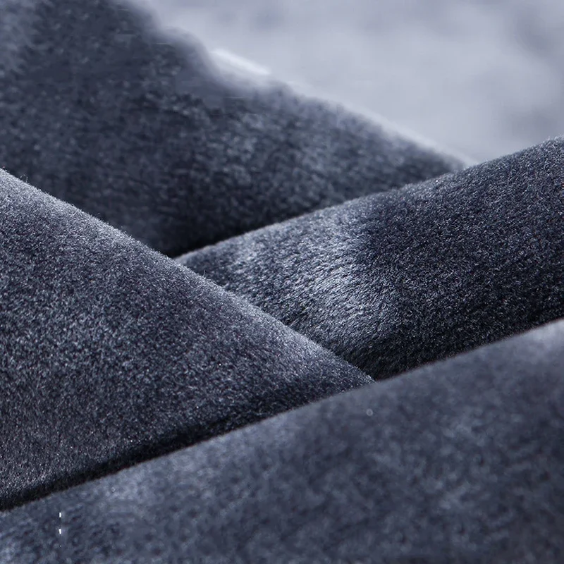 New Warm Jeans Slacks Blue Harem Pants Thickened Denim Trousers Fleece Loose Fit Winter Jeans Men's Oversized  Denim