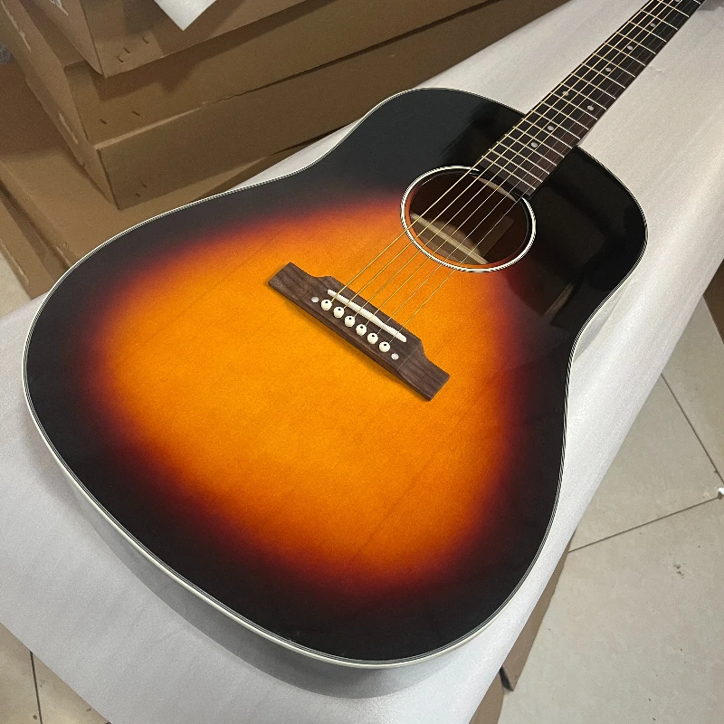 41 Inch Nice Product J45 Series Solid Top Warm Tone Acoustic Guitar Glossy Paint Handcrafted Free Delivery