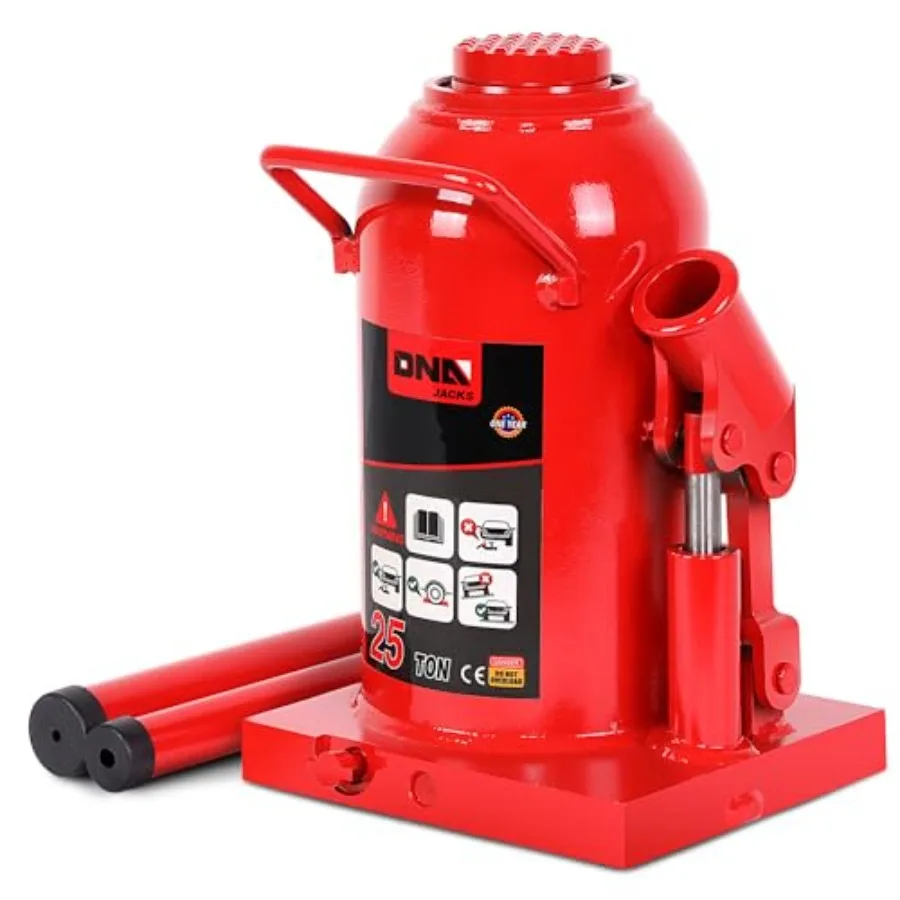 

25 tons/ 55115.5 lbs Lifting Automotive Welded Hydraulic Bottle Jack for Repair Vehicle Pickup Truck w/Manual Handle Red TOOLS-