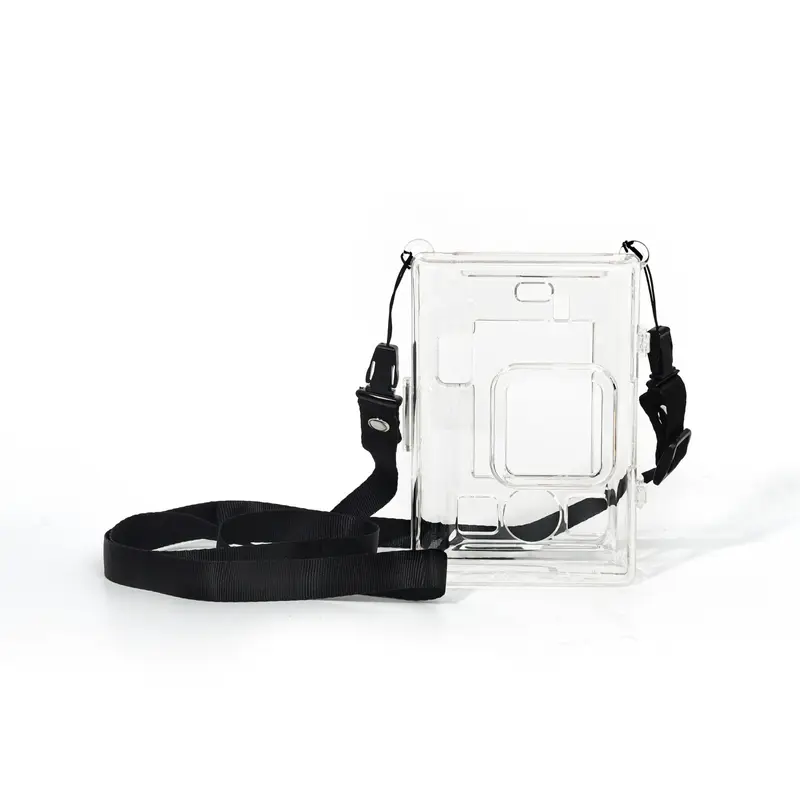 Protective Cover for Instax Mini liplay+Camera Transparent Storage Case,Crystal Protective Case Anti scratch with Lanyard(black) - Image 6