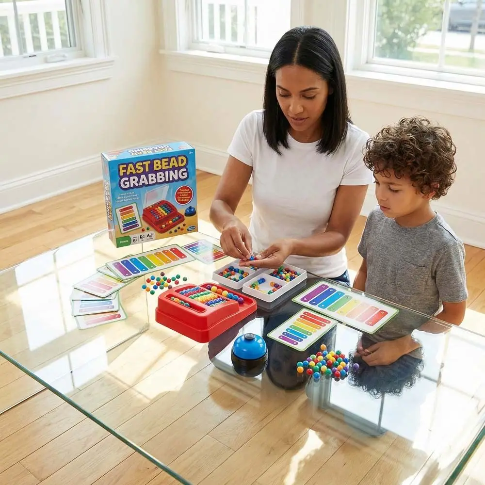 

Fast Bead Grabbing Bead Grabbing Board Game Colorful Ball Exciting Bells Match Strategy Games Fun Match Color Two Players