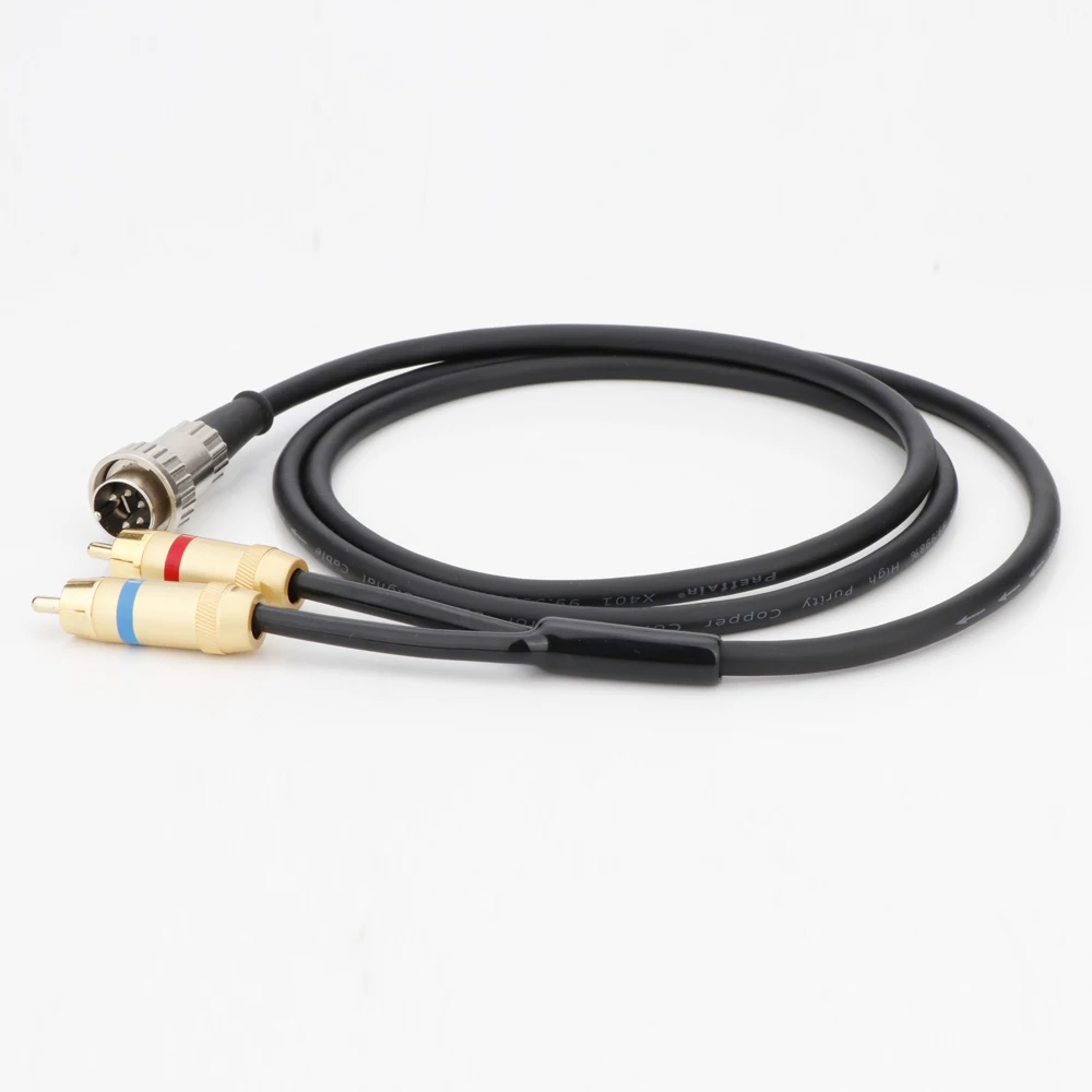 X401Preffair OFC Pure Copper Audio Cable with NAIM 5-Pin Din Twist Lock Connector to Stereo RCA Phono Cable Stereo