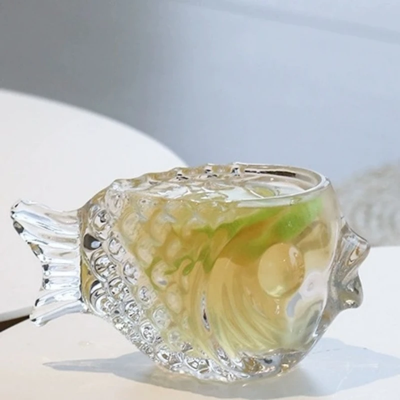 

Creative 3D Transparent Fish Shape Bar Cocktail Glass Party Thick Heavy Lovely Smoothies Bowl Cup Cold Drink Bar Accessories