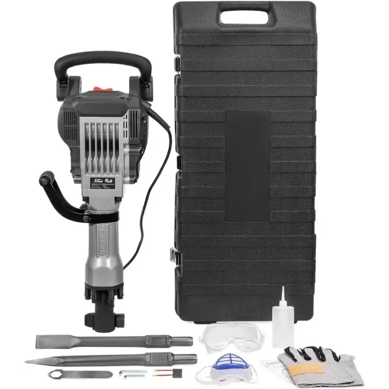 XtremepowerUS 3600W elektryczny podnośnik rozbiórkowy młot punktowy dłuto bity budowlane łamacz betonu wiertarka dziurkująca z walizką transportową