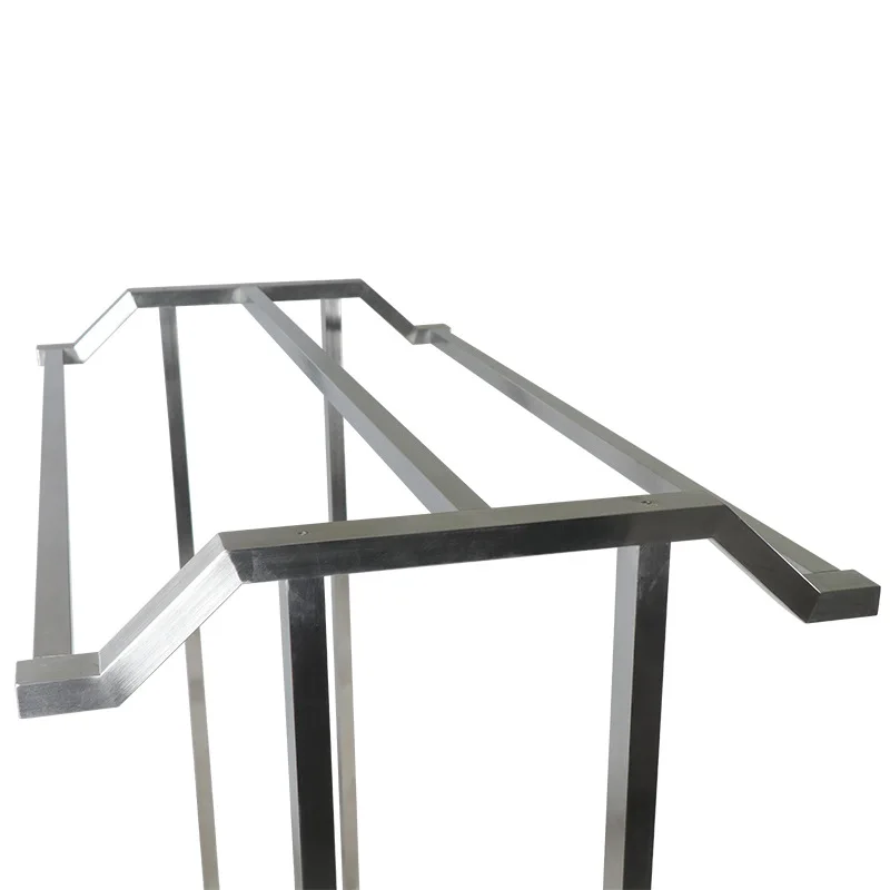 bow-shaped middle island rack floor-to-ceiling men's and women's clothing store shelf display side hanging