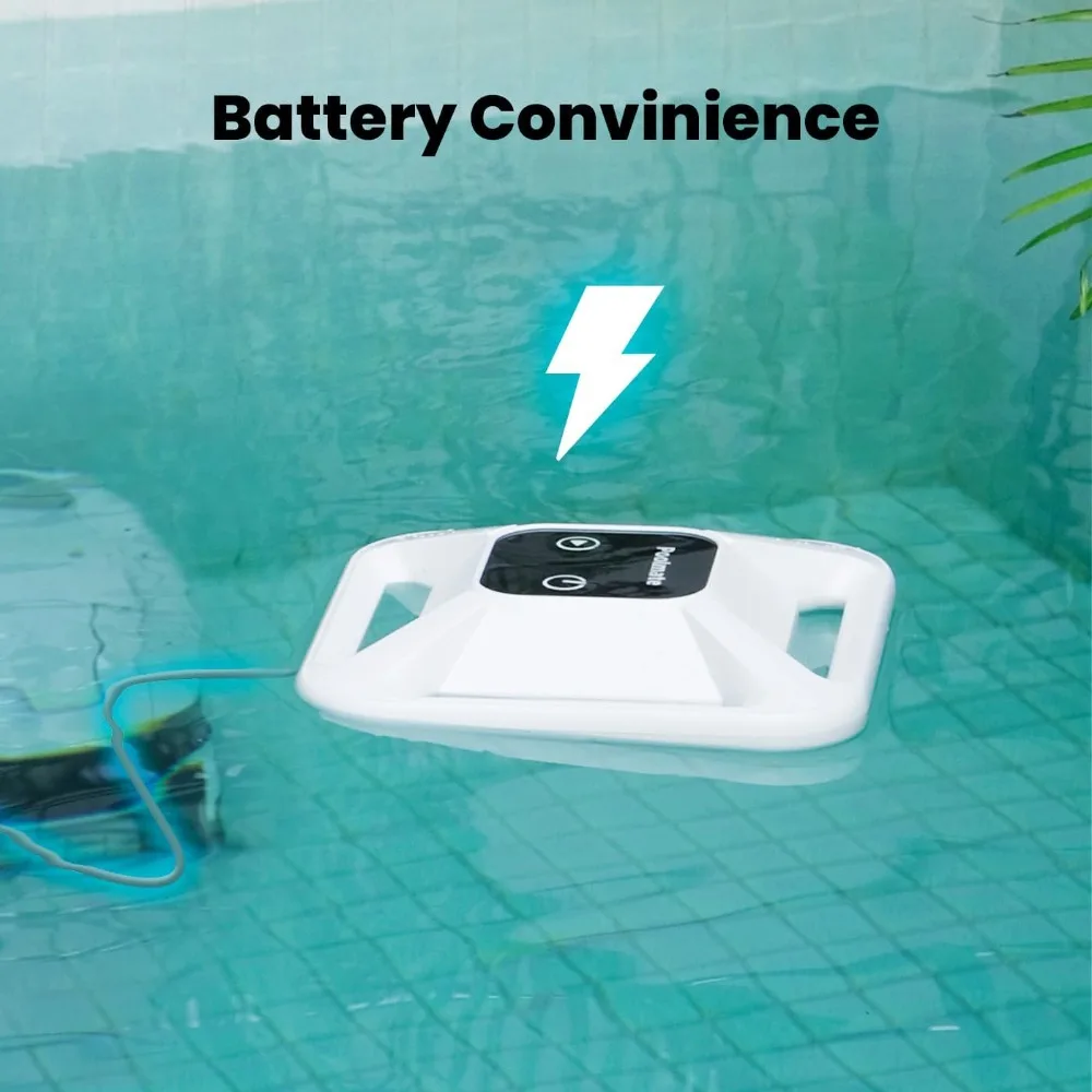 

4 Cordless Robotic Pool Cleaner for All Pool Types, Battery Powered Robot Pool Vacuum
