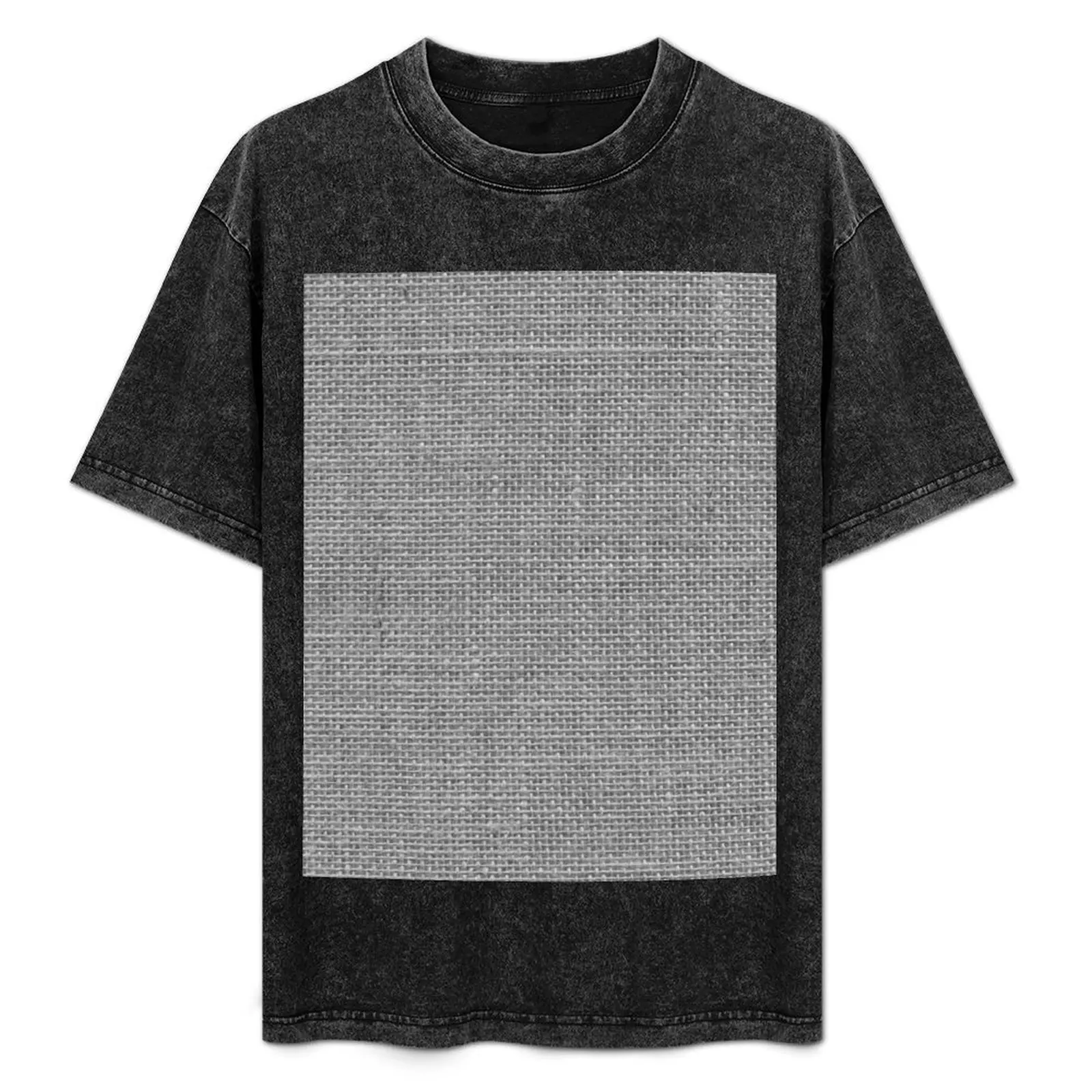 Natural Woven Silver Grey Burlap Sack Cloth T-Shirt plain animal prinfor boys Anime t-shirt korean fashion designer t shirt men