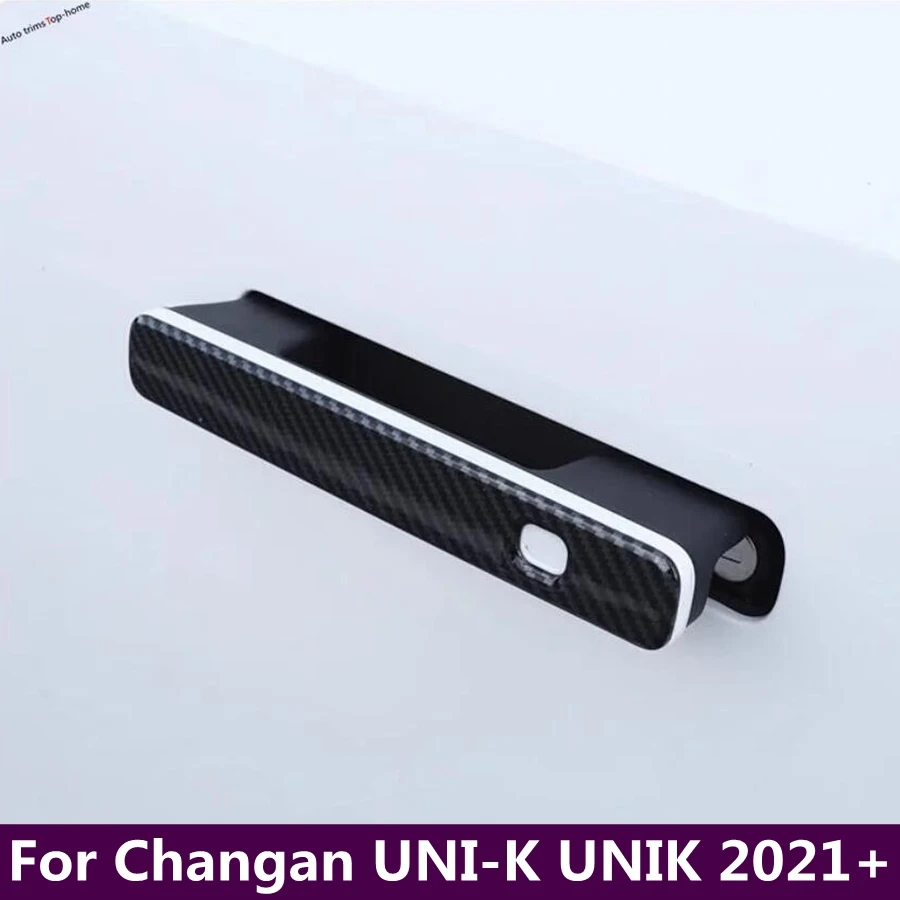 

Outside Door Pull Doorknob Handle Decoration Frame Cover Trim For Changan UNI-K UNIK 2021 - 2024 Car Accessories Carbon Fiber