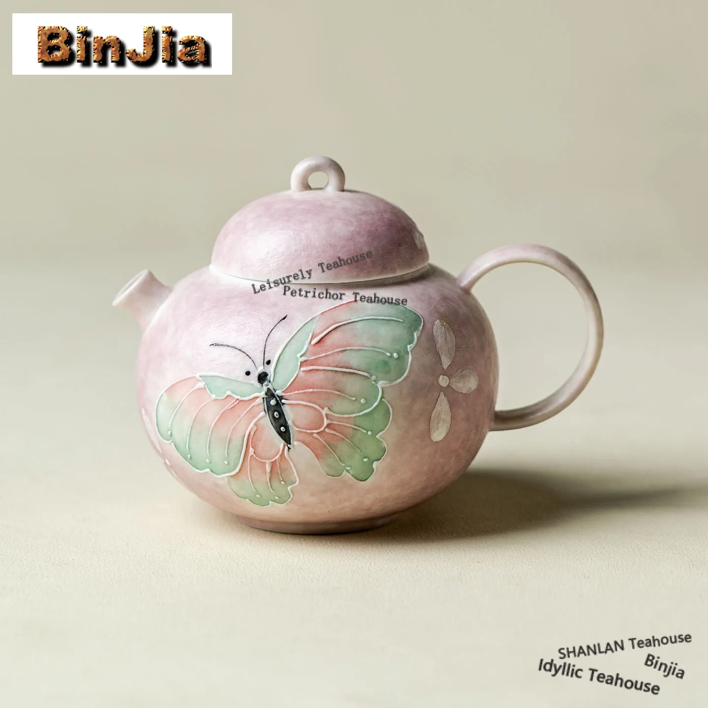 150ml Hand Painted Stack Traces Butterfly Teapot Zen Tea Infuser Pot Household Tea Making Kettle With Strainer Dahongpao Teaware