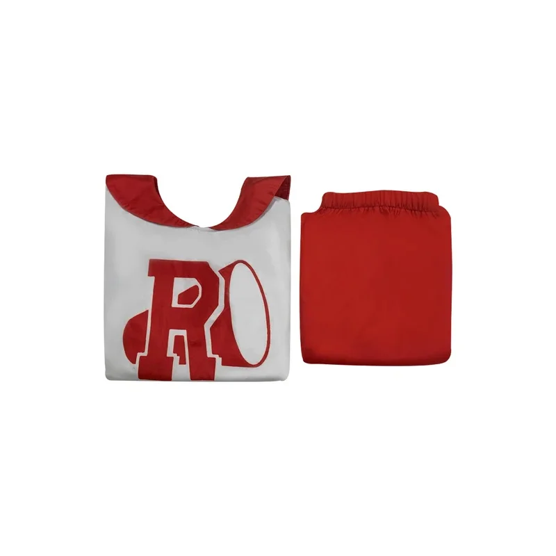 زي ريدل هاي التأثيري للتشجيع زي الفيلم الشحوم الوردي سيدة المشجع لعب الأدوار فانتازيا ملابس حفلة الهالوين القماش