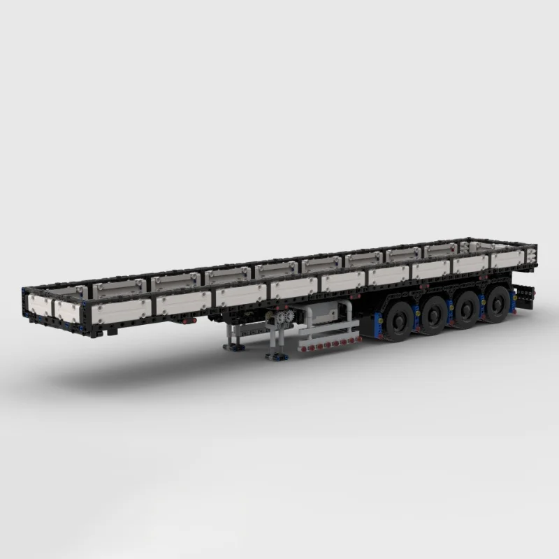 1933pcs MOC Trailer Cargo Hopper Manual Cars Technical Vehicle Engineering Model Building Blocks Construction Kit Hobby Toy Gift