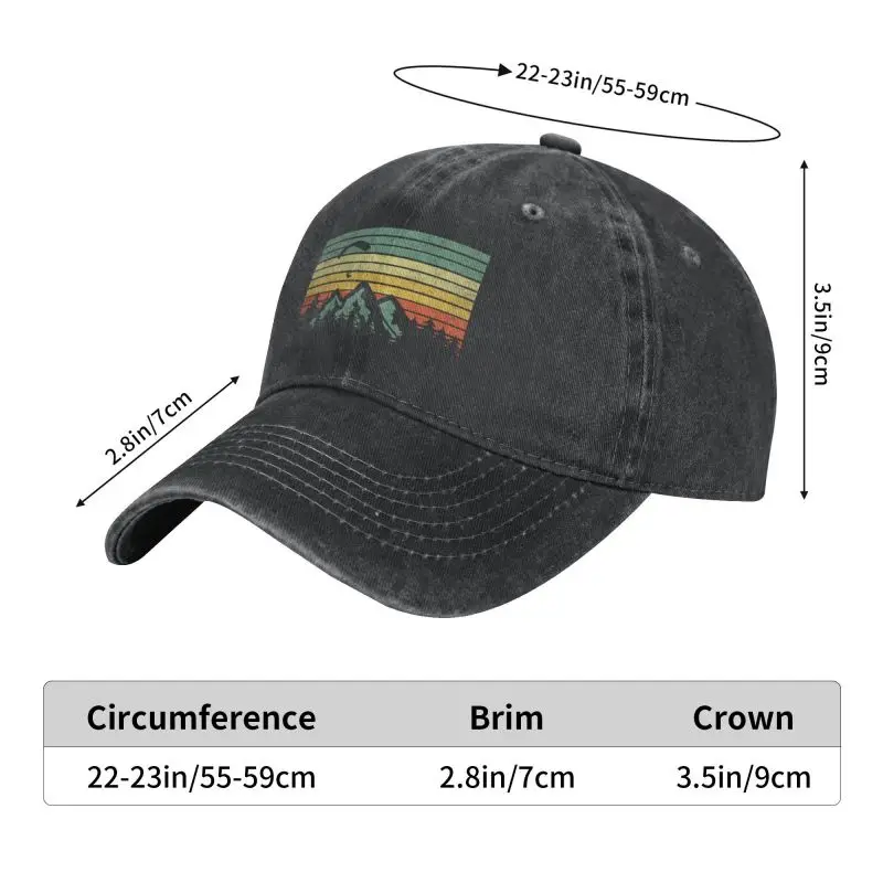 Paraglider Sails Over Mountains Baseball Cap for Men Women Adjustable Gift For Paragliders Paramotor Lover Dad Hat Performance