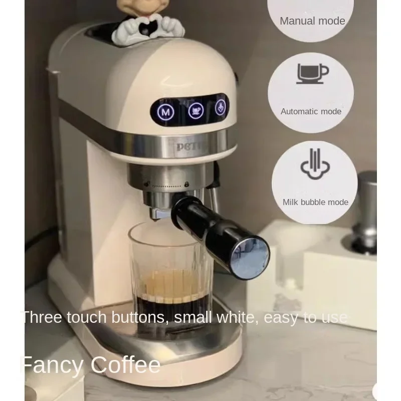 Coffee machine, household, small, fully semi-automatic Italian concentrated, commercial, freshly ground milk foam