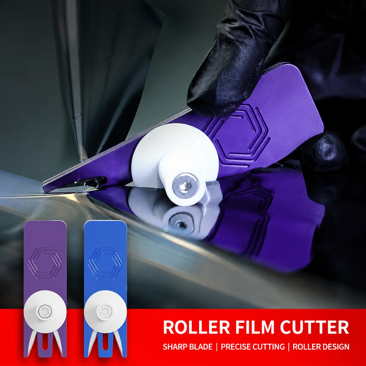 Car Film Application Tool Color Change Car Wrap Roller Cutting Knife No Scratch Car Paint Automobile Film Trimmer