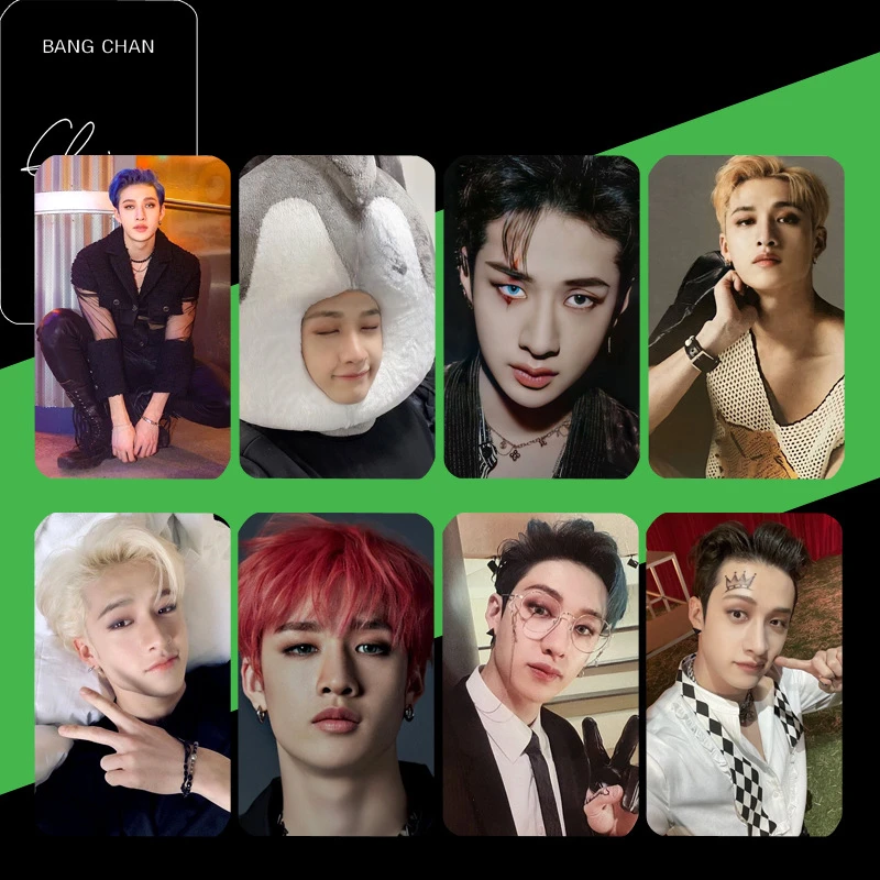 Kpop menino grupo photocard maníaco lomo cartão felix hyunjin bangchan lee sabe i.n han dupla face cartão postal presente fãs coleção