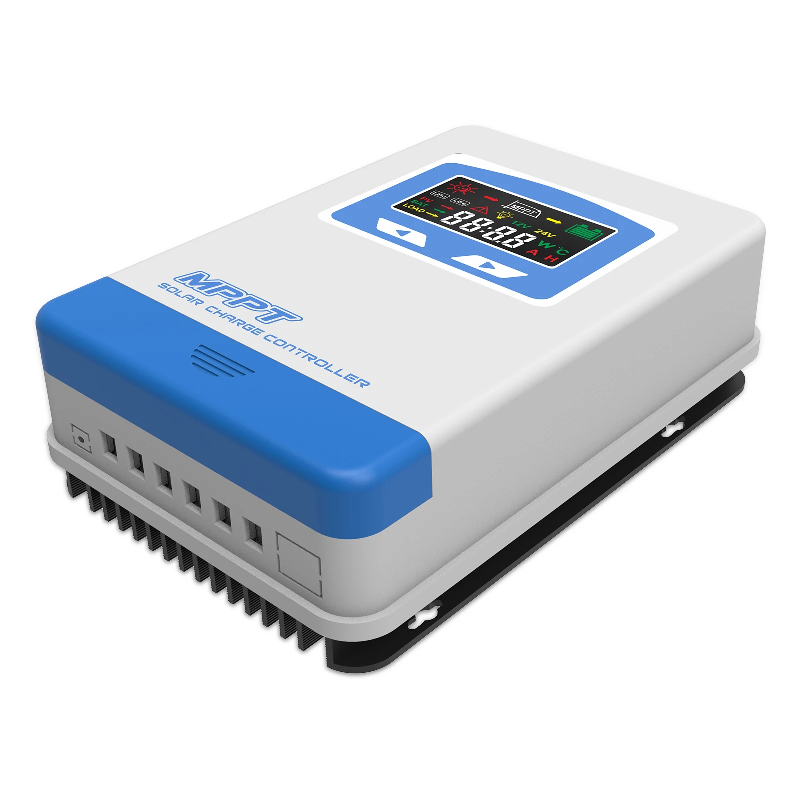 

MPPT 60A 40A 30A 20A Charge Controller 12V 24V 48V Auto with Connector LCD Regulator for Lead Acid Battery